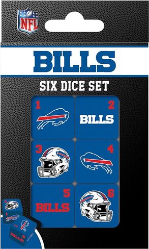 روائع مرخصة رسميًا من NFL Buffalo Bills - 6 قطع D6 Gaming Dice مجموعة للأطفال والبالغين in Saudi Arabia