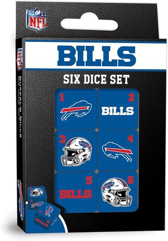 روائع مرخصة رسميًا من NFL Buffalo Bills - 6 قطع D6 Gaming Dice مجموعة للأطفال والبالغين in Saudi Arabia