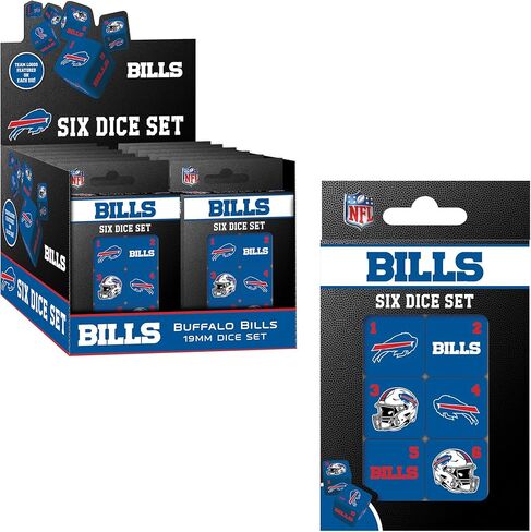 روائع مرخصة رسميًا من NFL Buffalo Bills - 6 قطع D6 Gaming Dice مجموعة للأطفال والبالغين in Saudi Arabia