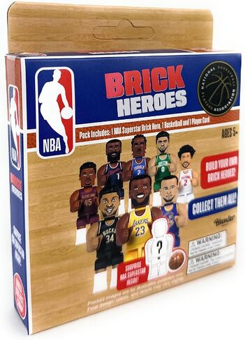 NBA Brick Heroes Collectible Blind Pack, 1 NBA Superstar Figure, Basketball, Player Card, Ages 5+ in Saudi Arabia