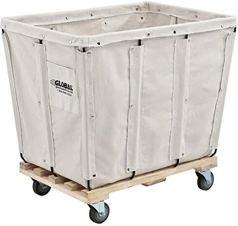 Global Industrial 12 Bushel ، Truck Basket Basket Basket ، 36 "L x 26" W × 33-1/2 "H ، عربة غسيل ملابس متداولة ، عربة تجارية مع عربة من المطاط الدوارة in Kuwait