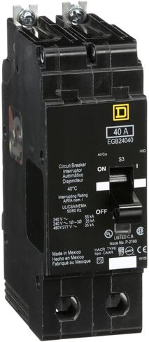 Schneider Electric 480y/277-Volt 40-AMP EGB24040 قاطع الدائرة المصغرة 480Y/277V 40A in Saudi Arabia