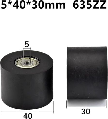 5pcs/20pcs بلاستيك محمول بولينج بولير ناعم من المطاط دليل العجلة بكرة مسطحة 5 * 40 * 30mm 635zz (20pcs) in Kuwait
