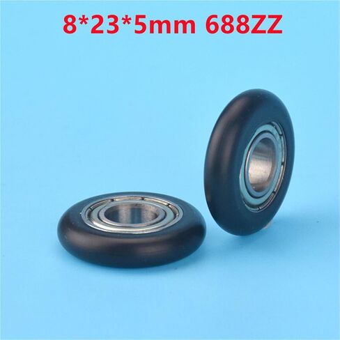 20pcs 8 * 23 * 5mm 688ZZ Bearing Coated Plastic Pulley POM Shell Spherical Door Window Drawer Roller in Kuwait