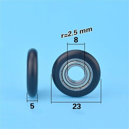 20pcs 8 * 23 * 5mm 688ZZ Bearing Coated Plastic Pulley POM Shell Spherical Door Window Drawer Roller in Kuwait