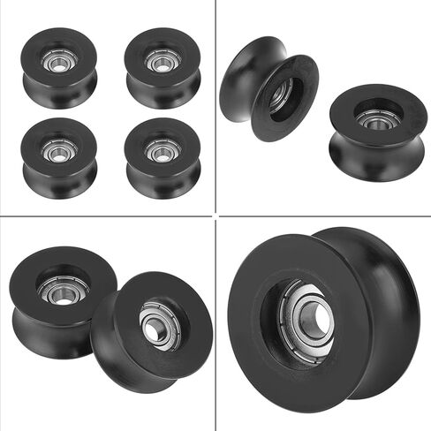 aqxreight UGroove Pulley Set 4pcs 8x39 5mm Roller Wheel for Doors and Machinery in Saudi Arabia