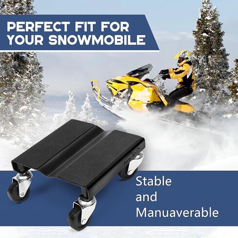Snowmobile Dolly Set 1500lbs Capacity Anti-Slip for Snowmobiles Furniture Vehicle Lifting and Moving Equipment, Black in Saudi Arabia