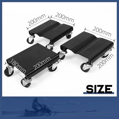 Snowmobile Dolly Set 1500lbs Capacity Anti-Slip for Snowmobiles Furniture Vehicle Lifting and Moving Equipment, Black in Saudi Arabia