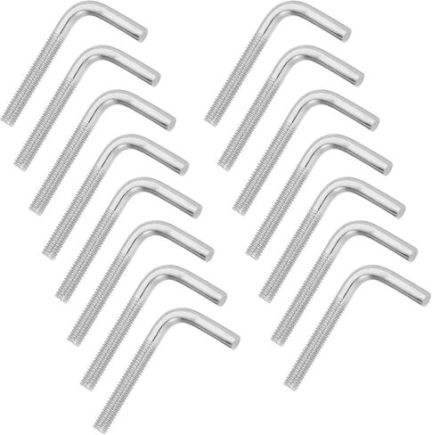 MECCANIXITY 5pcs M8 x 80mm L-Shaped Right Angle Bolt Screw, 304 Stainless Steel L Shape Foundation Bolt Long Square Bend Screw in Saudi Arabia