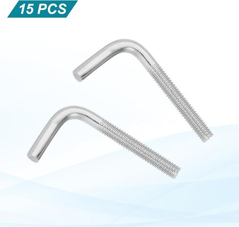 MECCANIXITY 5pcs M8 x 80mm L-Shaped Right Angle Bolt Screw, 304 Stainless Steel L Shape Foundation Bolt Long Square Bend Screw in Saudi Arabia