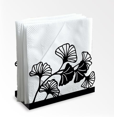 بقرة أكل العشب ديكور حامل منديل معدني أسود للمناولة ، 4.9 "× 4.9" × 1.9 "حامل منديل دافئ لمطعم المطبخ المنزلي حفلة مقهى بار غرفة الطعام in Kuwait