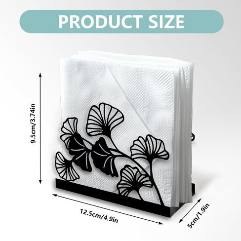 بقرة أكل العشب ديكور حامل منديل معدني أسود للمناولة ، 4.9 "× 4.9" × 1.9 "حامل منديل دافئ لمطعم المطبخ المنزلي حفلة مقهى بار غرفة الطعام in Kuwait