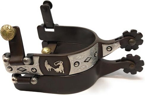 AJ Tack Men's Brown Antique Team Roping Offset Spurs in Saudi Arabia