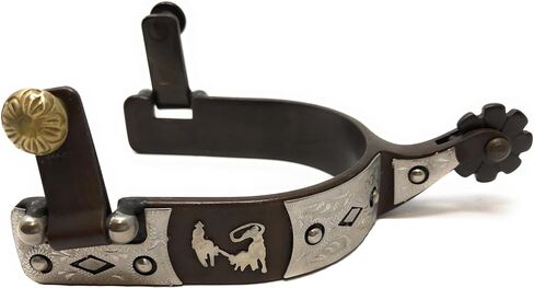 AJ Tack Men's Brown Antique Team Roping Offset Spurs in Saudi Arabia