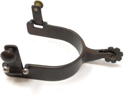 AJ Tack Men's Brown Antique Team Roping Offset Spurs in Saudi Arabia