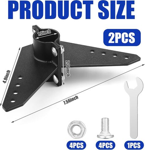 2 Sets Steering Triangle Mounting Bracket for NK-180s Brushless Kayak Motor Replacement Parts Kit, Black Mounted Steering Bracket, Anti Rust Easy Installation in Saudi Arabia