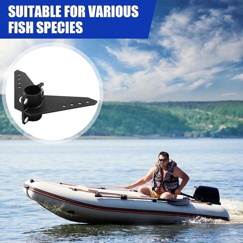 2 Sets Steering Triangle Mounting Bracket for NK-180s Brushless Kayak Motor Replacement Parts Kit, Black Mounted Steering Bracket, Anti Rust Easy Installation in Saudi Arabia