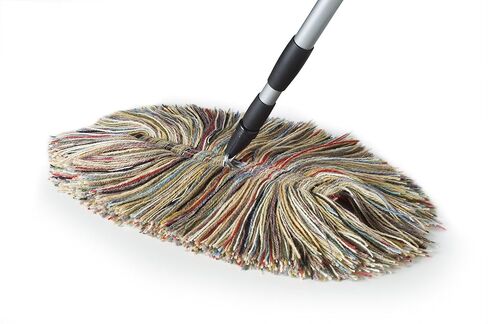 All Wool Dust Mop with Telescoping Handle and Hand Duster Made in The USA in Saudi Arabia