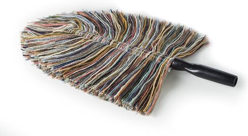 All Wool Dust Mop with Telescoping Handle and Hand Duster Made in The USA in Saudi Arabia