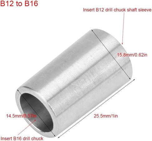 Stainl Steel B12 to B16 Drill Chuck Conversion Sleeve – High Ility and Easy Compatibility in Saudi Arabia