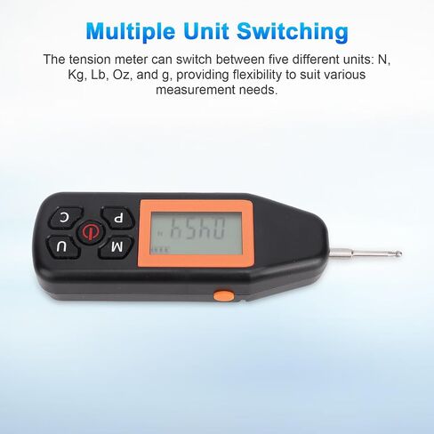 ASIXXSIX Digital Tensiometer ، يدعم مقياس القياس القياسي لقياس LCD مضغوط خفيف الوزن N LB kg oz g ، عملية واحدة محمولة ذات دلالة واحدة ، إيقاف تشغيل تلقائي in Saudi Arabia