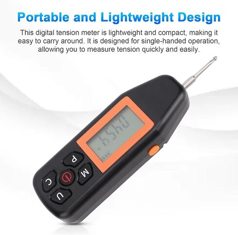 ASIXXSIX Digital Tensiometer ، يدعم مقياس القياس القياسي لقياس LCD مضغوط خفيف الوزن N LB kg oz g ، عملية واحدة محمولة ذات دلالة واحدة ، إيقاف تشغيل تلقائي in Saudi Arabia