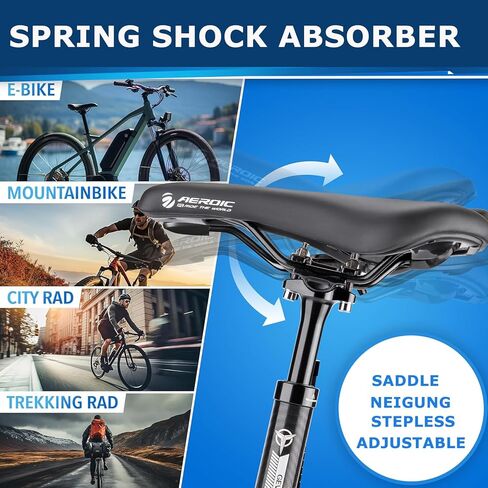Suspension Seatpost for Bicycles - 27.2/30.9/31.6 X 400mm Shock Absorbing Bike Seatposts - Lightweight Aluminum Alloy Seat Post for Mountain Road Bike BMX eBike in Kuwait
