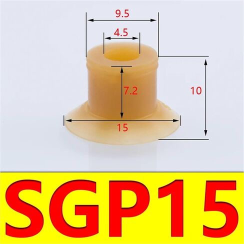 5Pcs Vacuum Suction Cup Strong Suction Pneumatic Accessories Manipulator Accessories Suction Cup Diameter 15/20/24/30/40mm SGP(SGP40) in Saudi Arabia