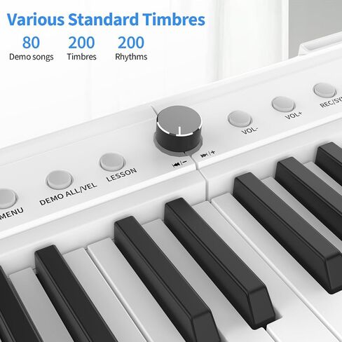 88 Key Piano Keyboard,Beginner Electric Digital Piano with Semi Weighted Keys,Keyboard Piano withSustain Pedal, Power Supply, Stand, Carrying Case,HeadphonesZ12 in Saudi Arabia