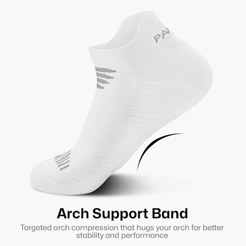 Paplus Women's Running Socks 6 أزواج - جوارب كاحل رياضية مع دعم القوس ، وسادة مضادة للبلاط الراحة in Kuwait