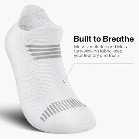 Paplus Women's Running Socks 6 أزواج - جوارب كاحل رياضية مع دعم القوس ، وسادة مضادة للبلاط الراحة in Kuwait