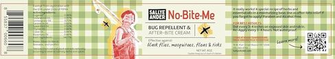 Sallyeander No Bite Me All -Natural Bug & Ensect Cream - Cream anti Itch - 2 أوقية - آمنة للأطفال والرضع - يصد البعوض والذباب الأسود والبراغيث والقراد in Kuwait