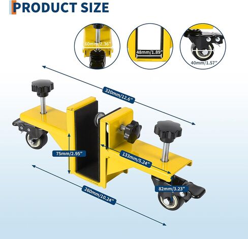 2 Piece Door Installation Kit for 0 to 1.89 Inch Thick, 750 Lbs Heavy Duty Door Installation Tools with Wheels for Commercial & Residential Use, One-Person Operation,Yellow in Saudi Arabia