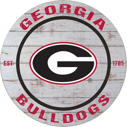 KH Sports Fan Georgia Bulldogs Classic Wydered Circle Sign ، 20 × 20 بوصة ؛ ديكور البلدغ لغرفة النوم ، غرفة النوم ، كهف المروحة ، غرفة المعيشة in Saudi Arabia