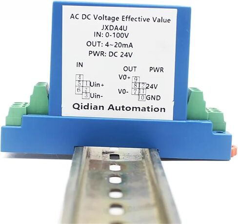 مستشعر جهد جهد جهد جهد العاصمة 4-20MA 0-10V 0-5V DC جهاز إرسال الجهد 0-1000V إدخال DIN35MM مع قوة DC24V (DC24V_0-10V OUTPUT) in Saudi Arabia