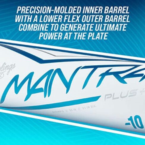 Rawlings | Mantra+ Fastpitch Softball Bat | Approved for All Fields | -11 / -10 / -9 Drop | 2 Pc. Composite | Multiple Sizes in Saudi Arabia
