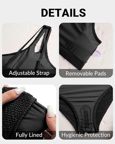 High Waisted Ribbed Bikini Swimsuit - Women Two Piece Bathing Suit One Shoulder Swimwear 2025 in Saudi Arabia