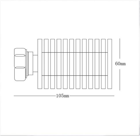 100W RF Dummy Load - 7/16 DIN Male - 50 Ohm Termination - DC 3GHz to 4GHz Blessing(3GHz) in Saudi Arabia