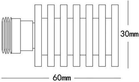 5W RF Dummy Load - Din Female 50 Ohm - DC 3GHz to 6GHz - Coaxial إنهاء البركة (4GHz) in Saudi Arabia