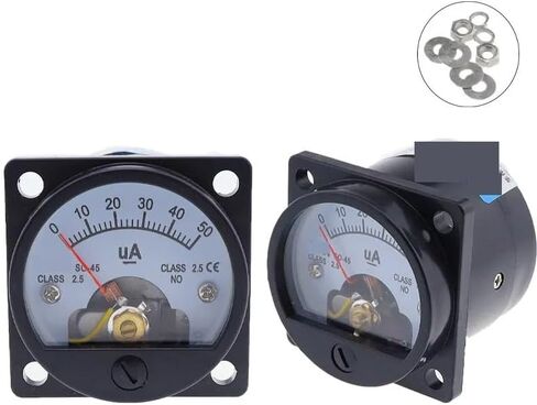 SO-45 Microammeter DC Ammeter Pointer Circular 50UA 100UA 200UA 300UA 500UA 1000UA 1Pcs(DC 200uA) in Saudi Arabia