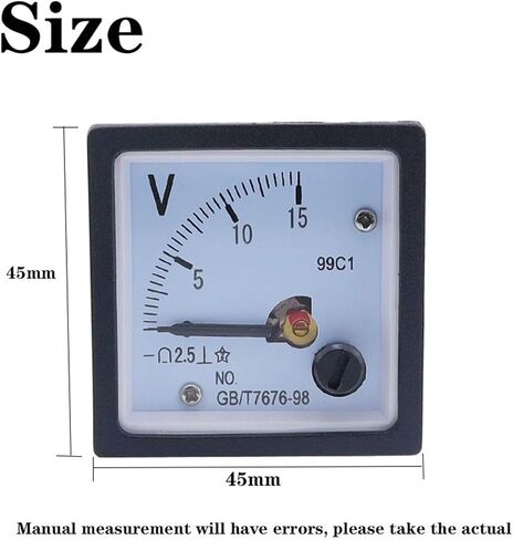 99C1 DC 0-300V 10V 20V 30V 50V 100V 150V Analog Panel Volt Voltage Meter Voltmeter Gauge 48mm 1Pcs(25V) in Saudi Arabia