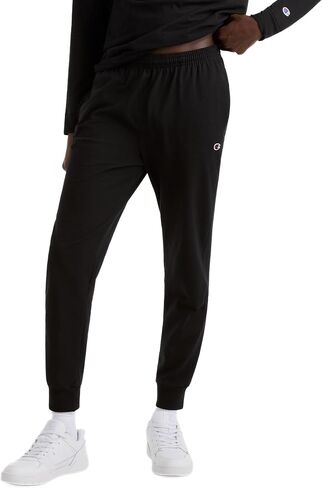Champion Men's Everyday Cotton Joggers, 31" Inseam, Cotton Knit Jog Pants Left Hip "C" Logo, Tapered Jersey Jogger Pants in Saudi Arabia