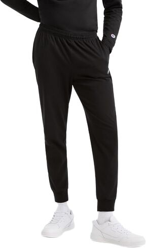 Champion Men's Everyday Cotton Joggers, 31" Inseam, Cotton Knit Jog Pants Left Hip "C" Logo, Tapered Jersey Jogger Pants in Saudi Arabia