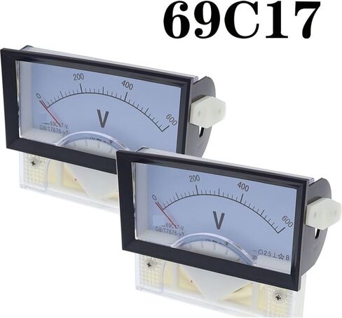 69C17-V 15V 20V 30V 50V 100V DC Direct Analog Meter Panel Gauge Voltage Current 85 * 46MM Voltmeter Voltimetro 1Pcs(100V) in Saudi Arabia