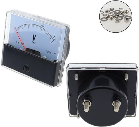 Analog Volt Meter Gauge DH-670 Voltmeter AC Panel Voltage Tester 5V 10V 15V 20V 30V 50V 100V 200V 300V 500V 1Pcs(AC 250V) in Saudi Arabia