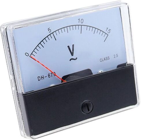 Analog Volt Meter Gauge DH-670 Voltmeter AC Panel Voltage Tester 5V 10V 15V 20V 30V 50V 100V 200V 300V 500V 1Pcs(AC 250V) in Saudi Arabia
