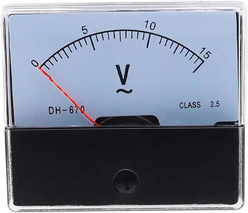 Analog Volt Meter Gauge DH-670 Voltmeter AC Panel Voltage Tester 5V 10V 15V 20V 30V 50V 100V 200V 300V 500V 1Pcs(AC 250V) in Saudi Arabia