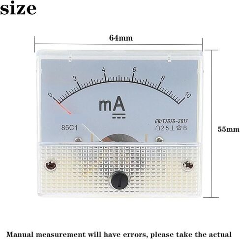 85C1-MA DC GAUGE TANSTER TANSTER CATRESS 1/5/10/20/30/10/100/200/300/500MA AMMMMERS 1PC (30MA) in Saudi Arabia