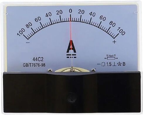 44C2 DC /75mv Amperemeter Gauge Analog Panel Current Meter Ammeter 3A 5A 10A 20A 30A 100A 200A 1Pcs(300A -0-300A) in Saudi Arabia