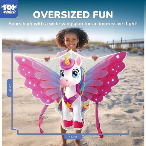 لعبة Toy Life 48.4 '' Giant Girls Kites من السهل الطيران للأطفال البالغين بسلسلة 328.1 قدمًا ، لعبة Beach Kite Outdoor Outside Activity ، ألعاب للفتيات ، هدية للفتيات من 4 إلى 8 سنوات in Saudi Arabia